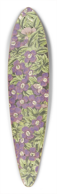 Charles Antoine Lemaire - Aubrietia Campbelli (var.) 39.3 inch art pintail longboard deck