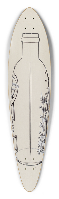 Charles Caseau - Liquor Flask 39.3 inch art pintail longboard deck
