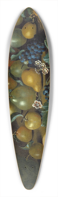 Charles Collins - A Still Life of Pears, Peaches and Grapes 39.3 inch art pintail longboard deck