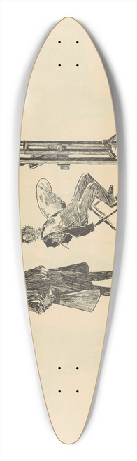 Charles Dana Gibson - A discerning friend 39.3 inch art pintail longboard deck