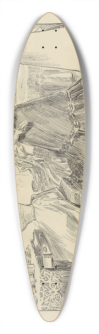 Charles Dana Gibson - A message feom the outside world 39.3 inch art pintail longboard deck