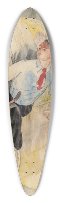 Charles Demuth - In Vaudeville, the Bicycle Rider 39.3 inch art pintail longboard deck