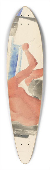Charles Demuth - The Artist on the BeachSketching 39.3 inch art pintail longboard deck