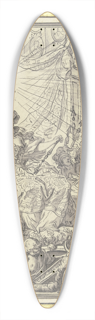 Charles Dominique Joseph Eisen - Frankreich auf dem Thron, umgeben von allegorischen Figuren 39.3 inch art pintail longboard deck