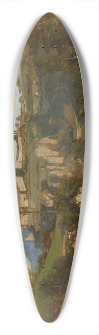 Charles Franois Daubigny - Landscape near Crmieu 39.3 inch art pintail longboard deck