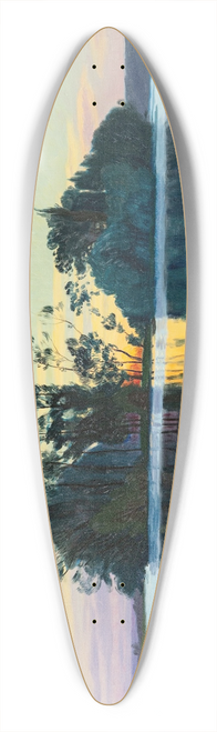 Charles Guilloux - Le Lac glac 39.3 inch art pintail longboard deck