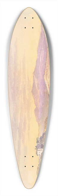 Charles Hamilton Smith - La Fuen de Munia & Village of Cortes 39.3 inch art pintail longboard deck