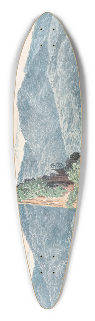 Charles Hamilton Smith - New Eddystone, Bhems Canal 39.3 inch art pintail longboard deck
