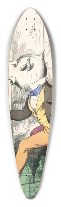 Charles Henry Bennett - The Dog And The Shadow 39.3 inch art pintail longboard deck