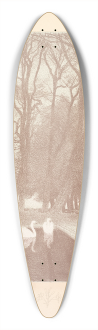 Charles Marie Dulac - Suite de Paysages; Landscape, Plate 6, Remarque, Lilies 39.3 inch art pintail longboard deck