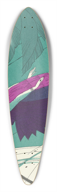 Charles Martin - La morte damour ; Modes et manires de Torquate 39.3 inch art pintail longboard deck