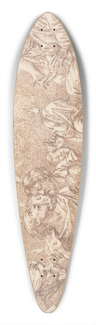Charles Nicolas Cochin II - The Coming of the Holy Spirit at Pentecost 39.3 inch art pintail longboard deck
