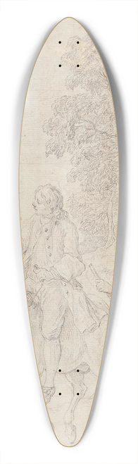 Charles-Nicolas Cochin - The miller, his son and the donkey, after Oudrys The Fables of La Fontaine 39.3 inch art pintail longboard deck
