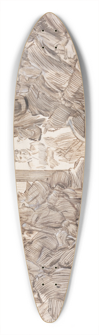 Charles Samuel Keene - Interior of a Bus 39.3 inch art pintail longboard deck