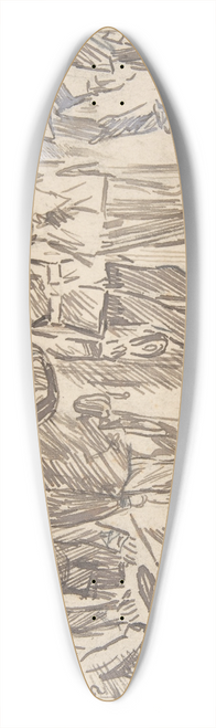 Charles Samuel Keene - The Soldiers TearOld Song 39.3 inch art pintail longboard deck