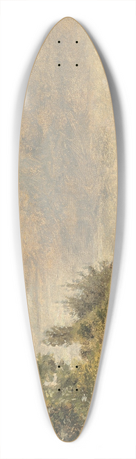 Christen Kbke - View of Dosseringen near the Suburb sterbro outside Copenhagen, Cloudy Sky 39.3 inch art pintail longboard deck