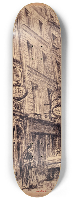 Camille Bourget - Rue de la Parcheminerie, marchande des quatre saisons 8.25 inch art skate deck