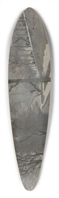 Christian Skredsvig - Winter in Paris 39.3 inch art pintail longboard deck