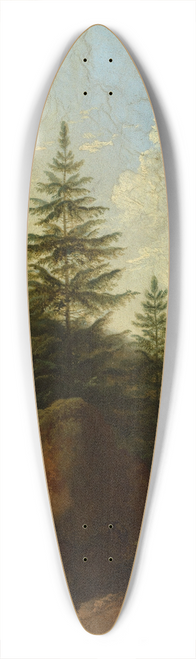 Christian Wilhelm Ernst Dietrich - Felsige Gebirgslandschaft mit Wasserfall 39.3 inch art pintail longboard deck
