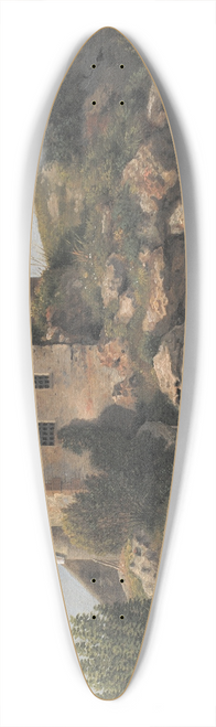 Christoffer Wilhelm Eckersberg - A Building near Tor di Quinto outside Rome 39.3 inch art pintail longboard deck