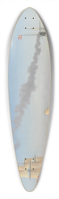 Christoffer Wilhelm Eckersberg - Christian VIII Aboard his Steamship gir Watching the Manoeuvres of a Squadron near Copenhagen 39.3 inch art pintail longboard deck