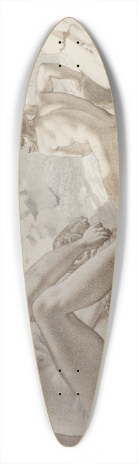 Christoffer Wilhelm Eckersberg - Odysseus flygter fra Polyfem 39.3 inch art pintail longboard deck