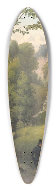 Christoffer Wilhelm Eckersberg - The Devils Cleft at Liselund Manor. The Island of Mn 39.3 inch art pintail longboard deck