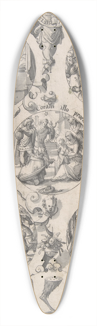 Christoph Murer - Design for a Painted Glass with Scene from the New Testament 39.3 inch art pintail longboard deck