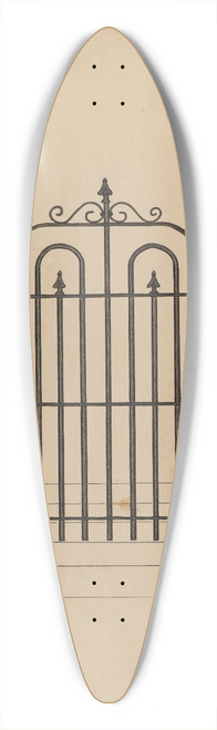 Clarence W. Dawson - Iron Gate 39.3 inch art pintail longboard deck