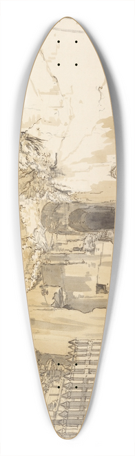 Claude-Joseph Vernet - The Entrance to the Grotto at Posillipo 39.3 inch art pintail longboard deck