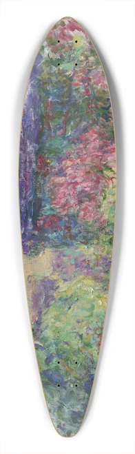 Claude Monet - La Maison  travers les roses 39.3 inch art pintail longboard deck