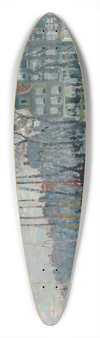 Claude Monet - View of the Prins Hendrikkade and the Kromme Waal in Amsterdam 39.3 inch art pintail longboard deck