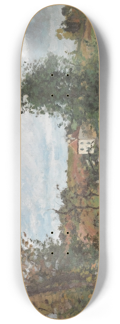 Camille Pissarro - Paysage Avec Cheval Blanc Dans Un Pr, Lhermitage, Pontoise 8.25 inch art skate deck