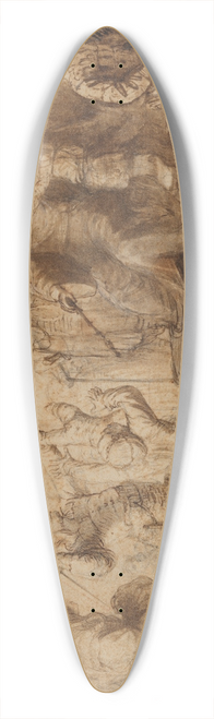 Constantijn Daniel van Renesse - The Judgment of Solomon 39.3 inch art pintail longboard deck