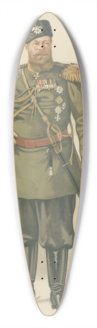 Constantine von de Grimm - Vanity Fair: Royalty; My August Master, His Imperial Majesty Alexander III, Emperor and Autocrat of All the Russias, October 11, 1884 39.3 inch art pintail longboard deck
