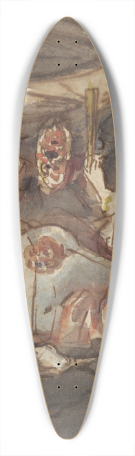 Constantin Guys - Reception 39.3 inch art pintail longboard deck