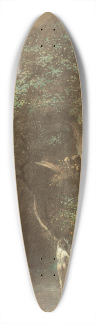 Constant Troyon - Bathers by a Giant Oak 39.3 inch art pintail longboard deck