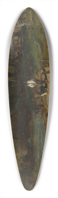 Constant Troyon - Mill Stream with Fishermen 39.3 inch art pintail longboard deck