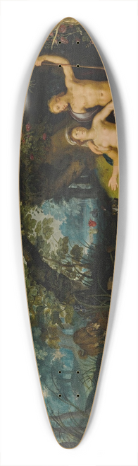 Cornelis Cornelisz Van Haarlem - Venus and Adonis resting in an extensive landscape, with Cupid and hunting dogs and their quarries 39.3 inch art pintail longboard deck