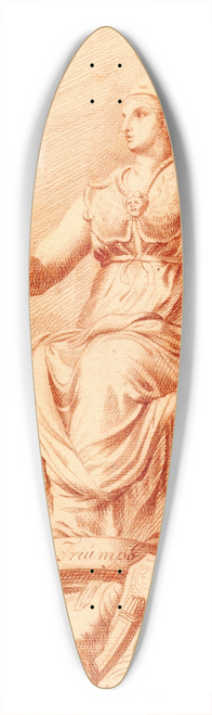 Cornelis Pronk - Beeld van Roma als getroonde vrouw 39.3 inch art pintail longboard deck