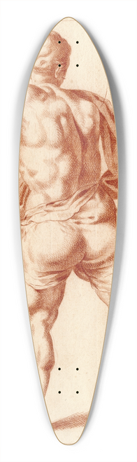 Cornelis Pronk - Tekening van staande man, met knuppel zwaaiend 39.3 inch art pintail longboard deck