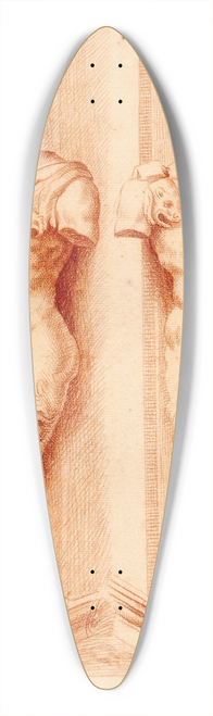Cornelis Pronk - Twee beelden van een satyr 39.3 inch art pintail longboard deck