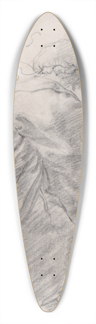 Cornelis Saftleven - A wild-haired, robed woman rushing to the right, seen from behind 39.3 inch art pintail longboard deck