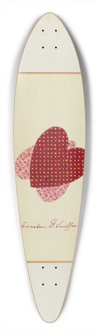 Cornelius Christoffels and Margaret Linsley - Pieced Autograph Quilt (1 Piece) 39.3 inch art pintail longboard deck