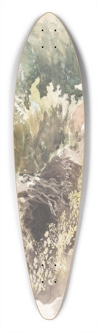 Cornelius Varley - A Wooded Lane near Ross 39.3 inch art pintail longboard deck