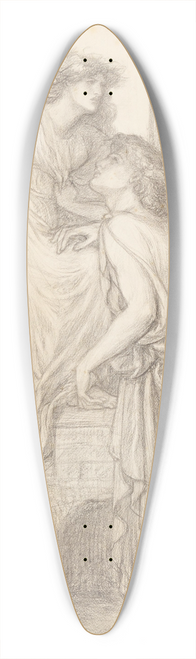 Dante Gabriel Rossetti - Mary Magdalene at the Door of Simon the Pharisee  Compositional Study 39.3 inch art pintail longboard deck