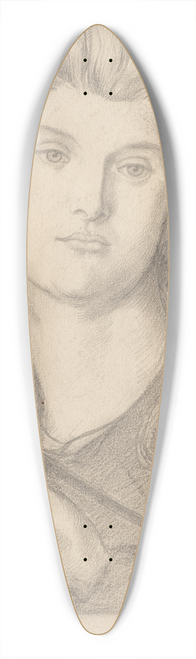 Dante Gabriel Rossetti - Study for Venus Verticordia 39.3 inch art pintail longboard deck