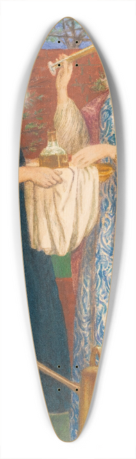 Dante Gabriel Rossetti - The Bower Garden 39.3 inch art pintail longboard deck