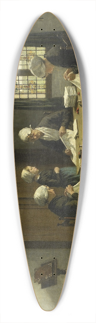 David Adolph Constant Artz - In the Orphanage at Katwijk-Binnen 39.3 inch art pintail longboard deck