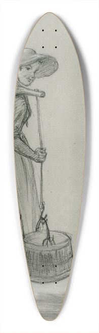 David Bles - Cato Jordaan, a character from Jacob van Lenneps Ferdinand Huyck 39.3 inch art pintail longboard deck
